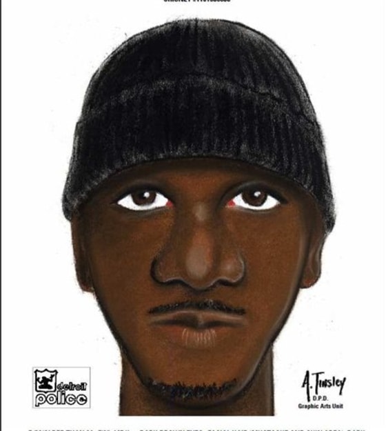 This updated sketch provided by the Detroit Police Department shows an artist's rendering of a man suspected in a series of rapes and robberies in Detroit's east side since Jan. 1. The suspect is described as black, in his 30s and about 5-foot-9. All the victims are black, and they range in age from 17 to 33 years old, the chief said. 